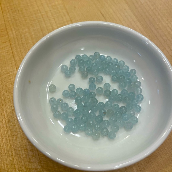 Handmade 14k gold filled bead stretch malachite bracelet - Picture 9 of 14